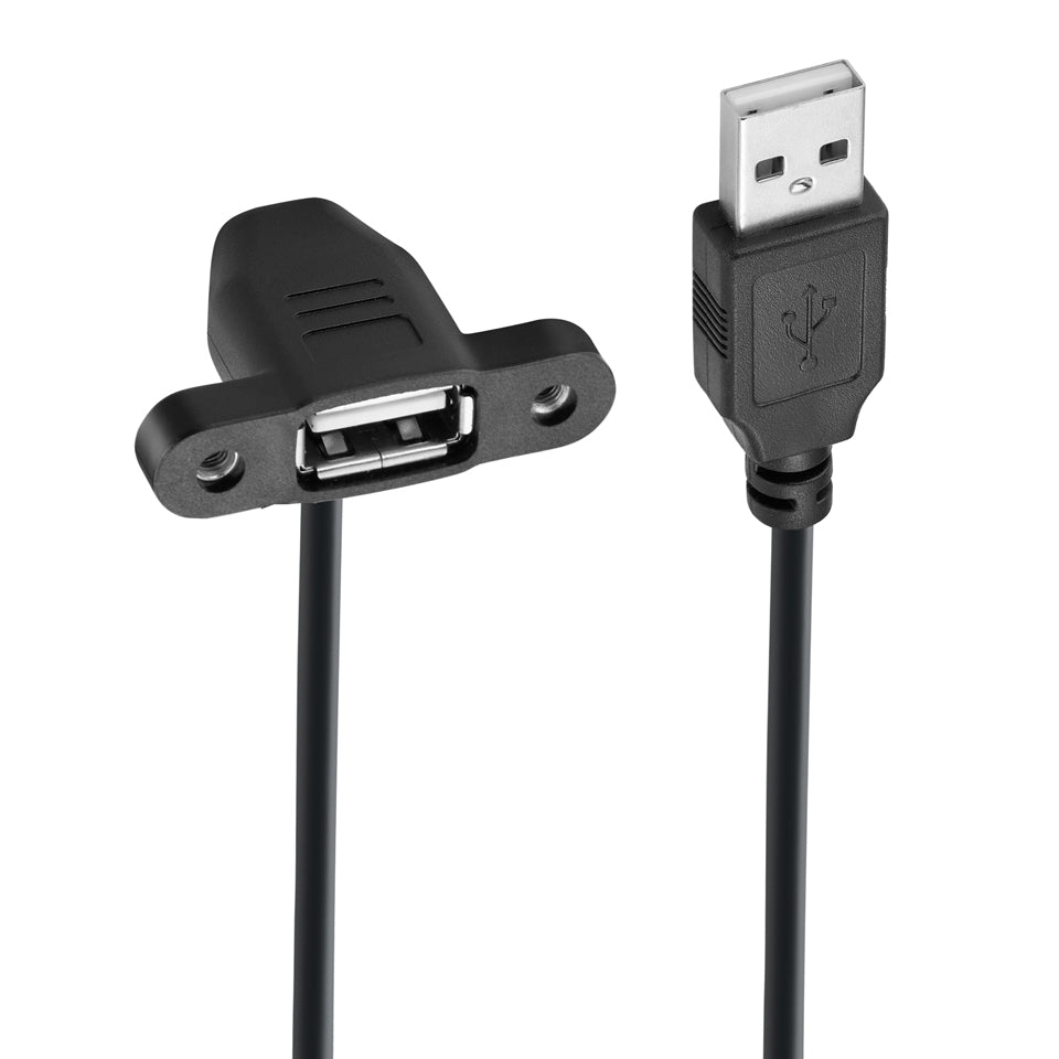 Overview of the USB 2.0 Type-A panel mount extension cable