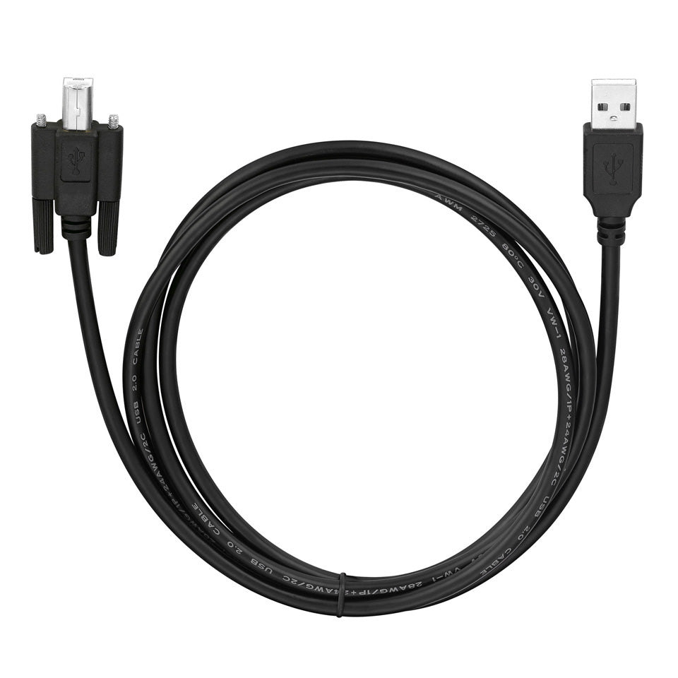 Overview of the USB 2.0 Type-A to Type-B panel mount printer cable