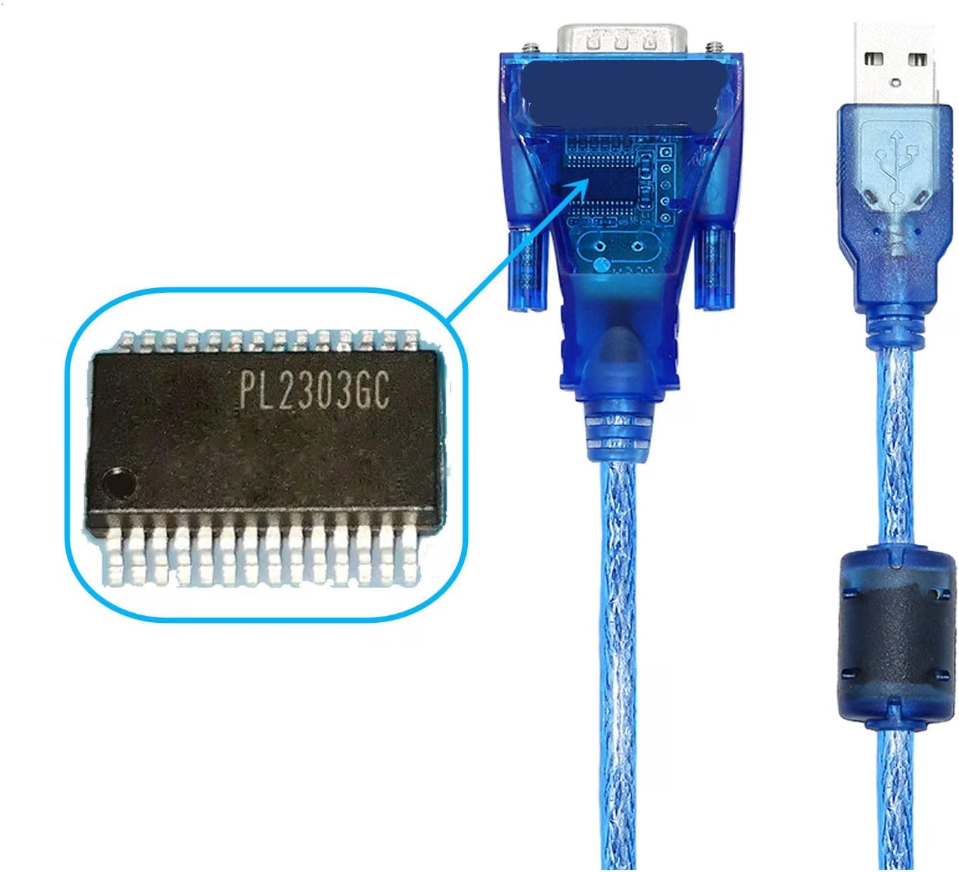 USB to RS232 industrial serial adapter cable 1.5 metre