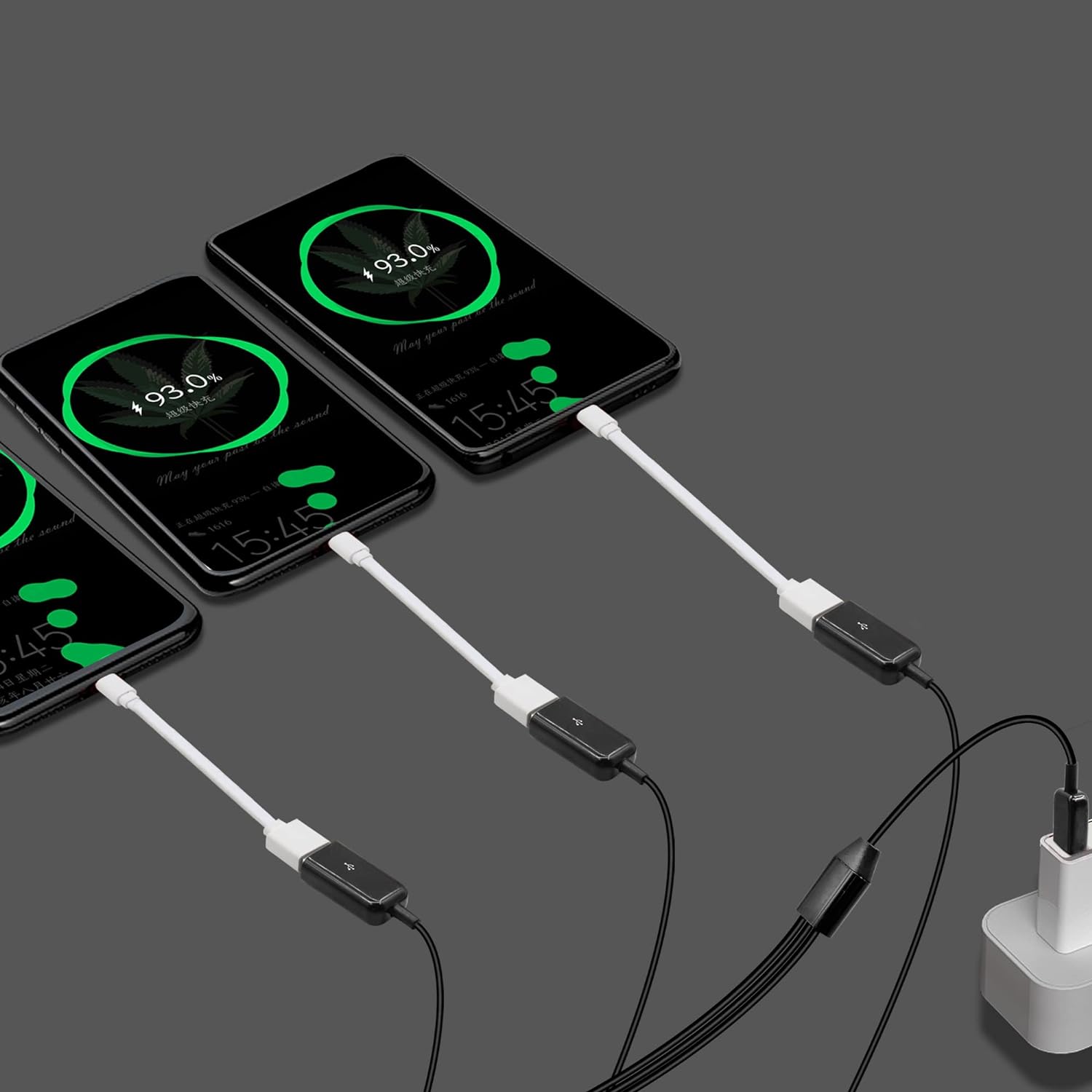 USB 2.0 A Male to 3 Female Data Extension Cable Y Splitter 0.5m
