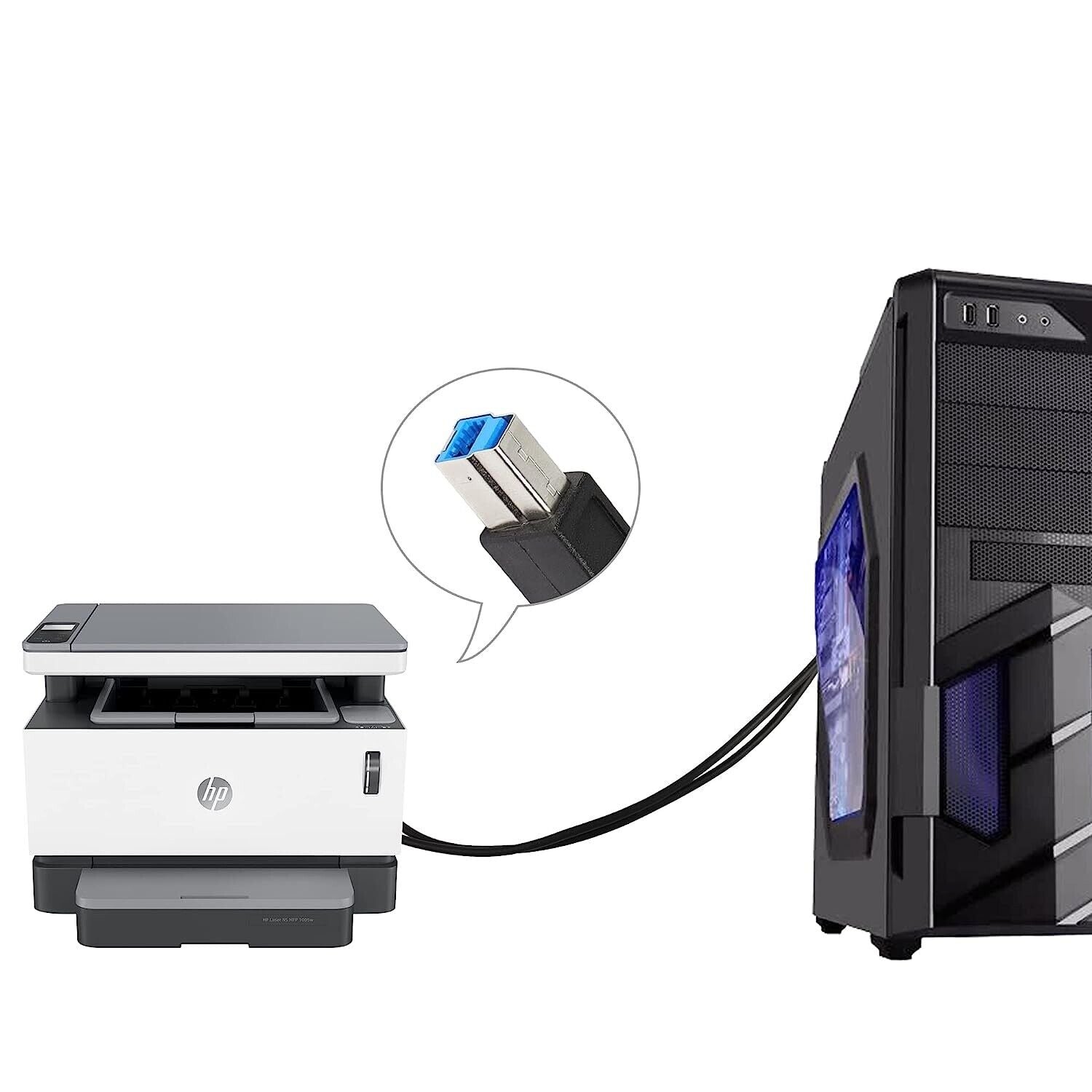 USB 3.0 dual Type B cable providing data transfer and power supply