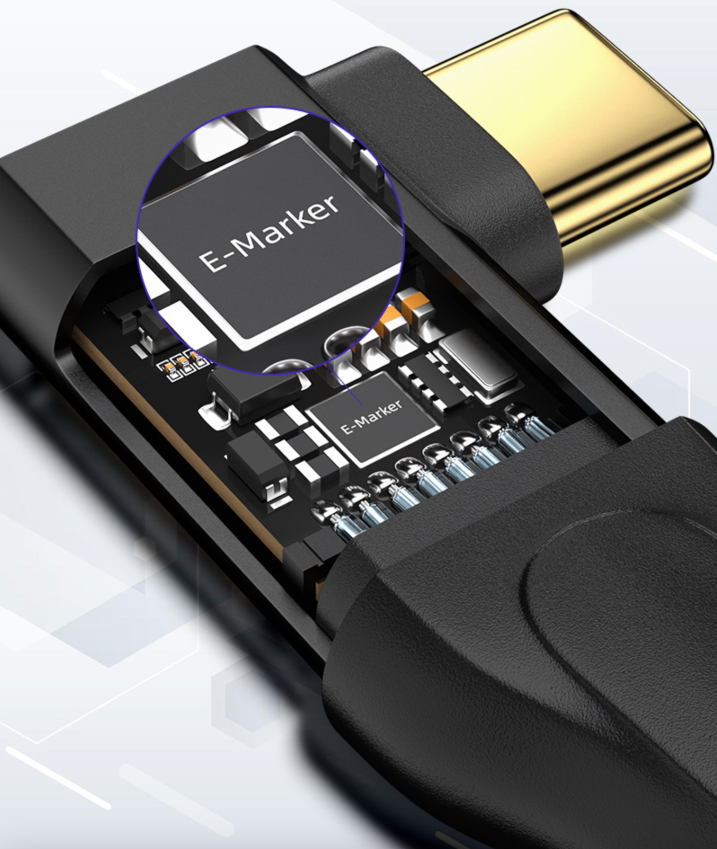 USB 3.2 Type-C to Type-C Cable 100W PD Fast Charging, 20Gbps Data Transfer, Braided Full-Function Dual-Elbow Design