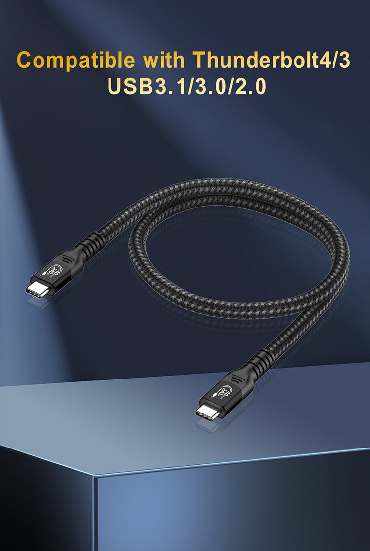 USB4 cable for laptop charging and 8K display support