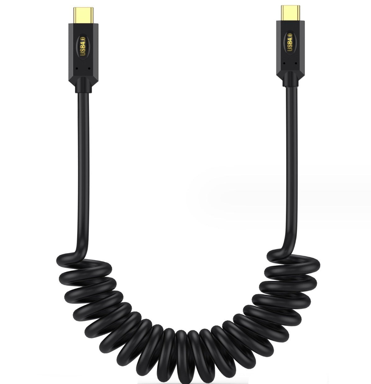 USB4 USB-C coiled cable with 40Gbps support and 240W charging
