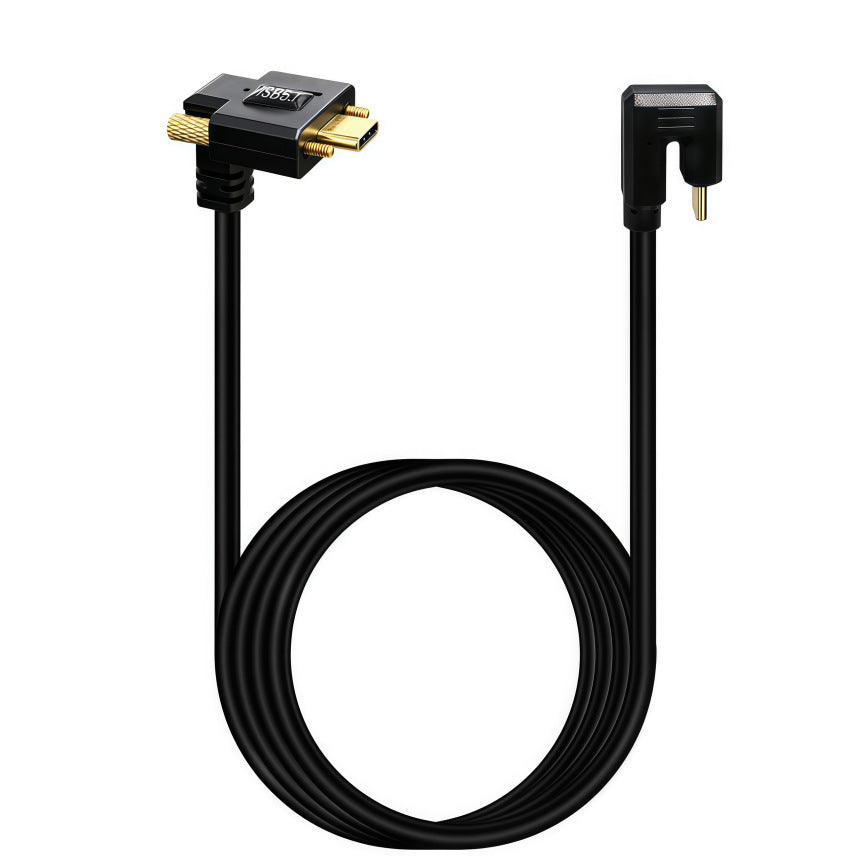 USB5 Type-C 80Gbps 240W cable with dual angled locking design
