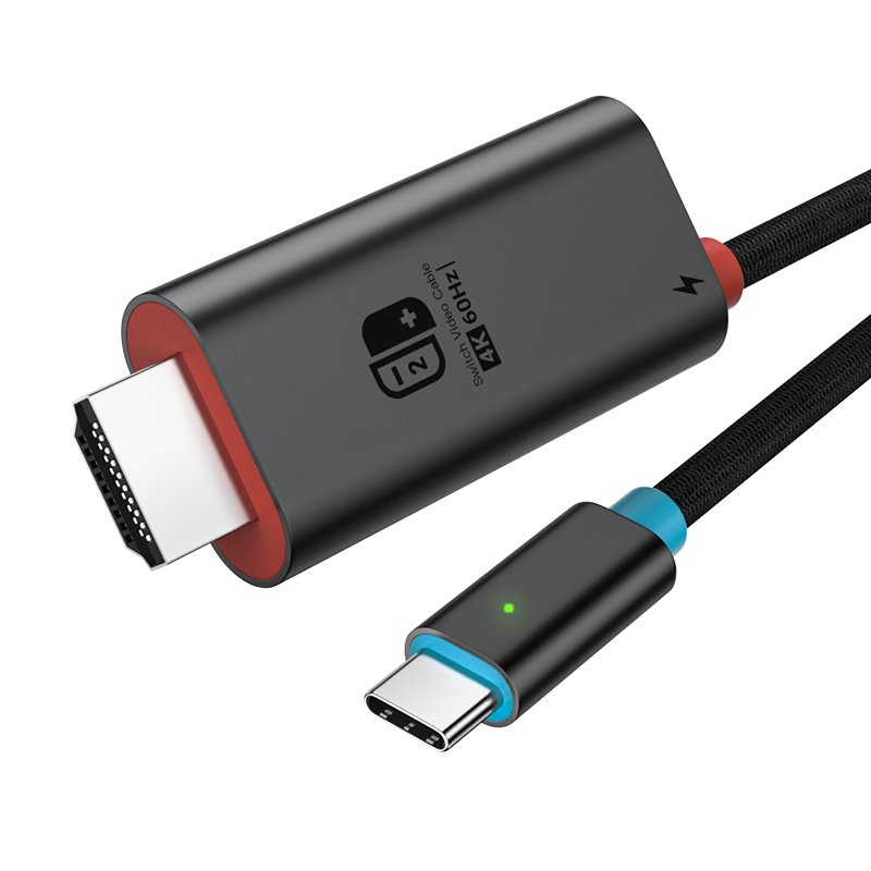 USB-C to HDMI Cable with PD100W Fast Charging – 4K 60Hz Adapter for Nintendo Switch, Phones, Tablets & Laptops