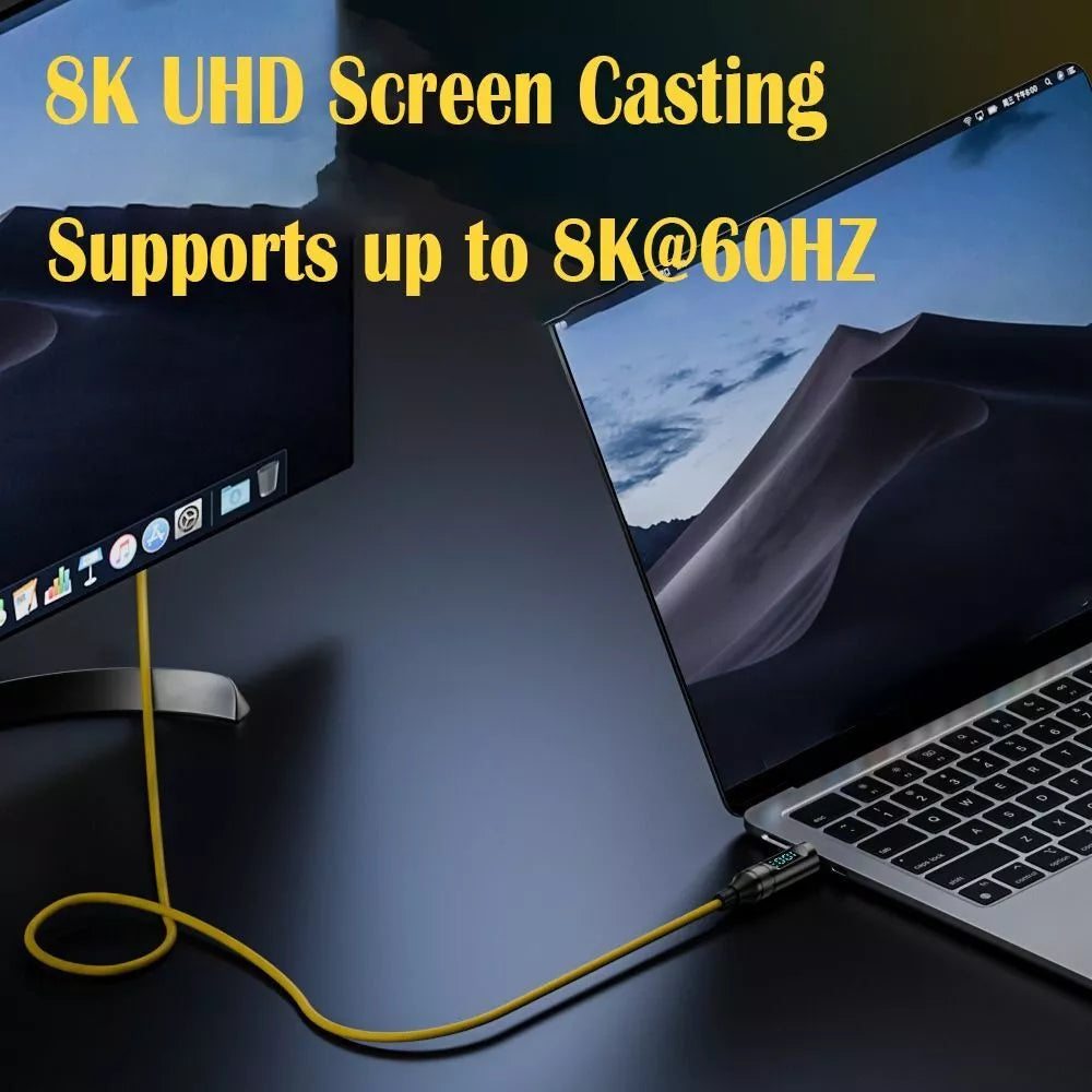 USB C 100W PD Fast Charging Cable, Male to Male OTG Data Connector | 8K@60Hz 20Gbps