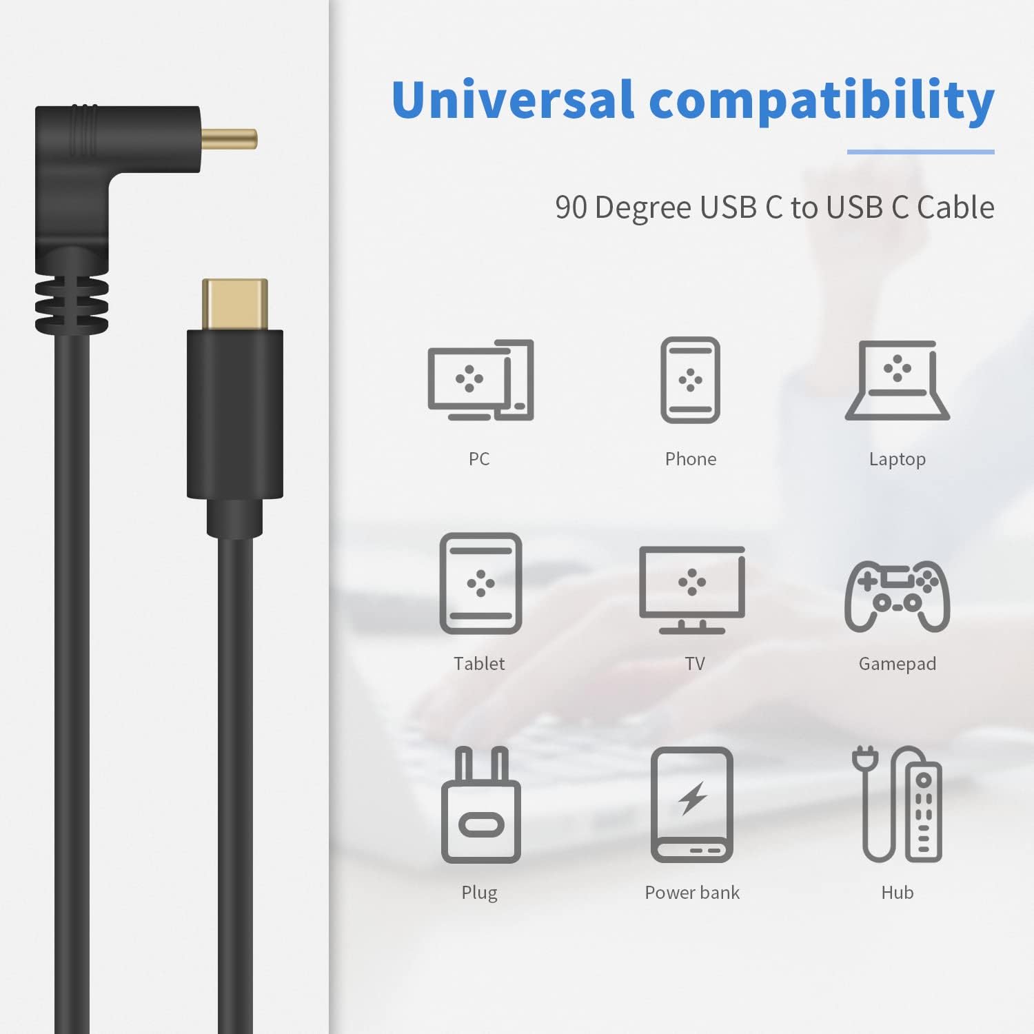 USB C Male to USB C Male PD Charging Cable USB 3.1