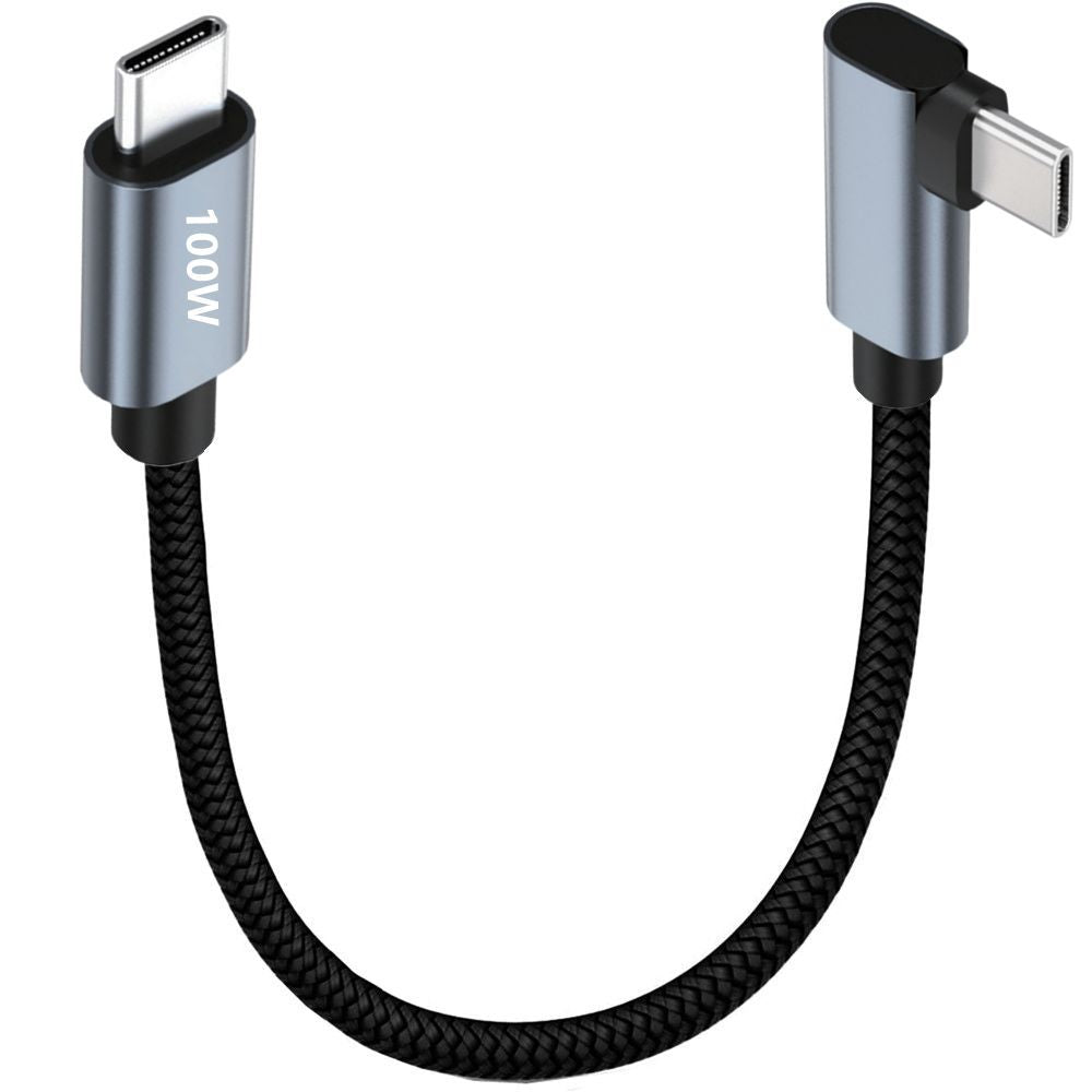 USB-C Male to Male Angled PD 100W Fast Charging Cable 480Mbps