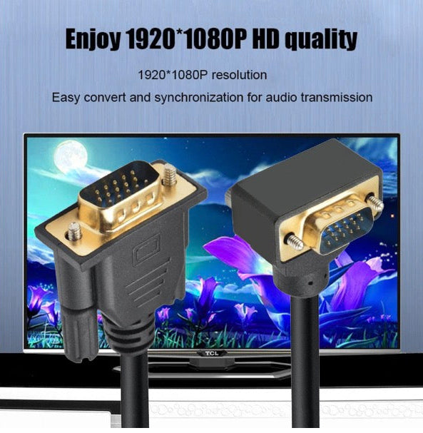 VGA extension cable suitable for monitors projectors and display equipment