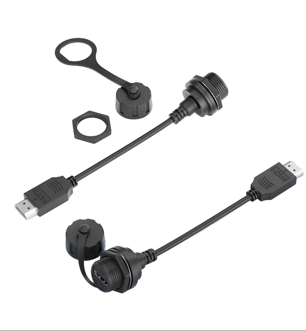 Waterproof HDMI connector for outdoor AV installations