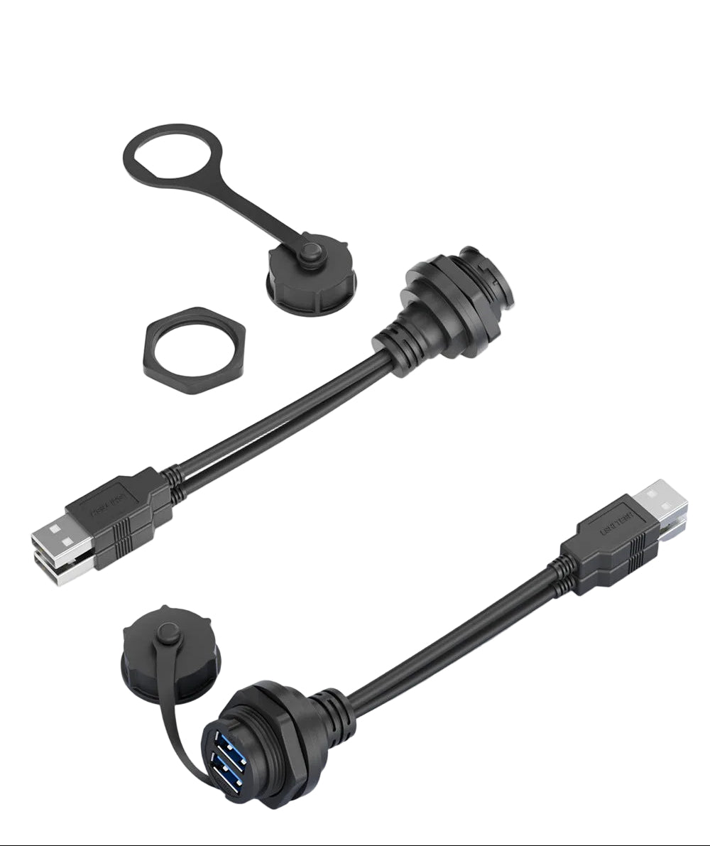 Industrial dual USB data and charging cable