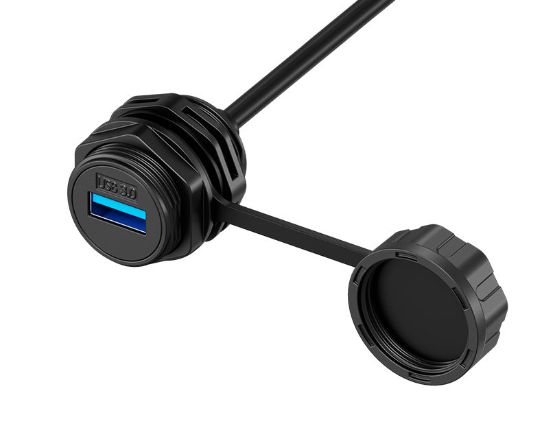 Black USB 3.0 waterproof data communication cable