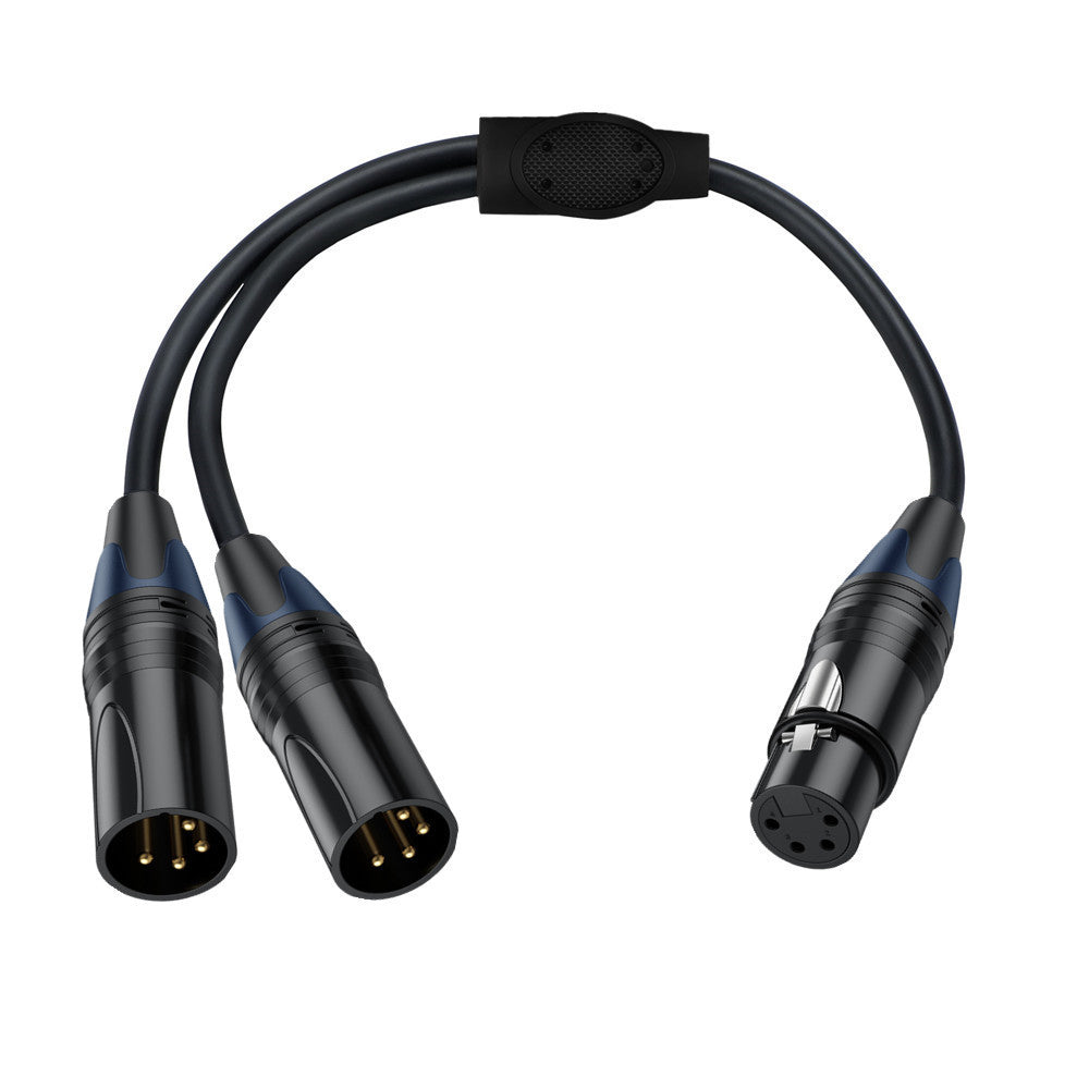 R 4 pin female to dual male splitter cable 0.5m