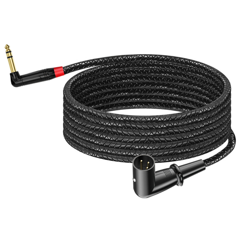 XLR male to 6.35mm TRS cable for mixer audio interface and studio monitor