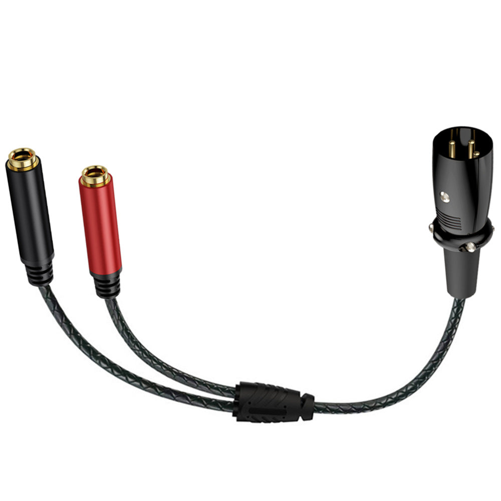 XLR male to dual 6.35mm female splitter cable available in 0.5m 1.8m and 3m