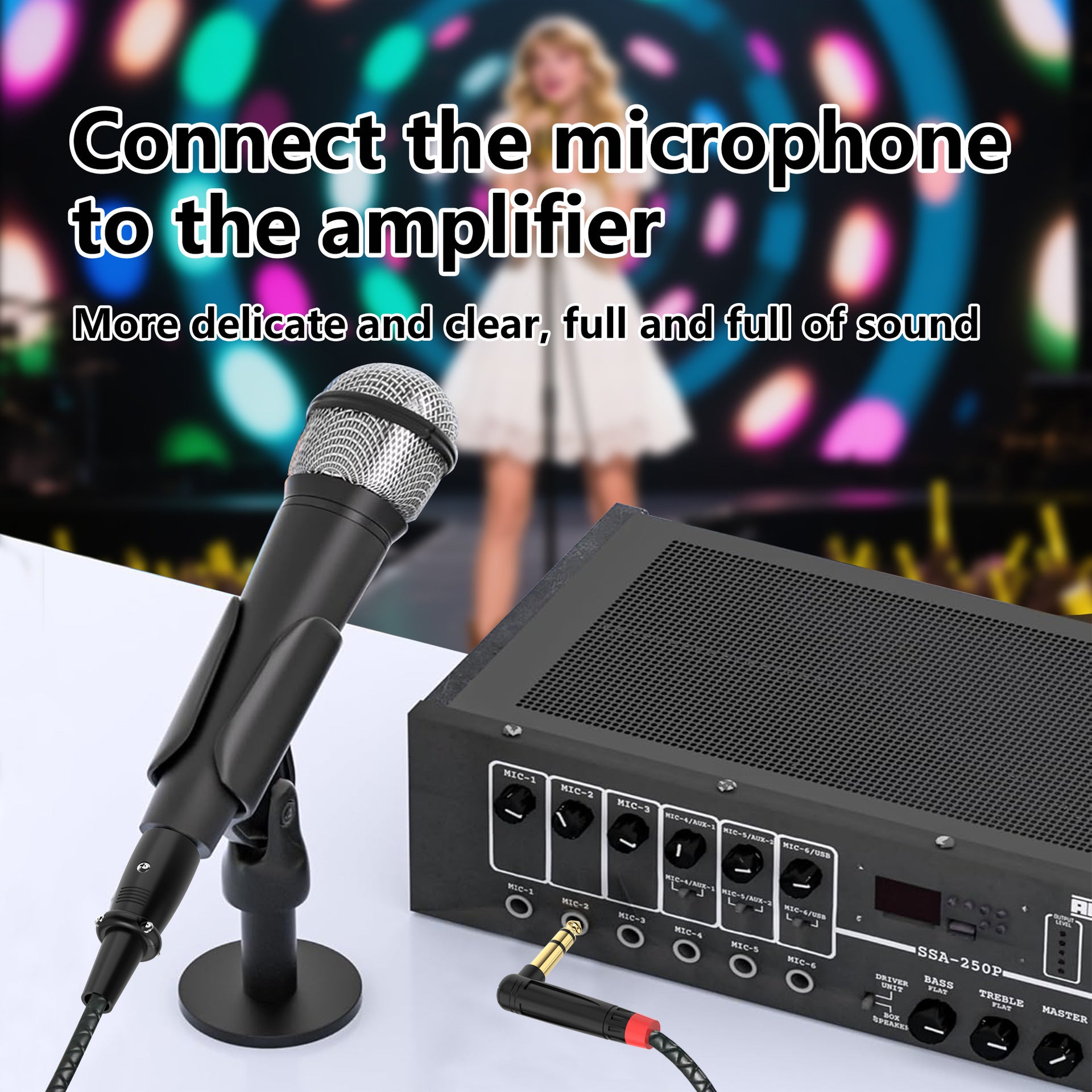 XLR female to 6.35mm TRS male cable available in 0.3m, 2m, 3m and 5m