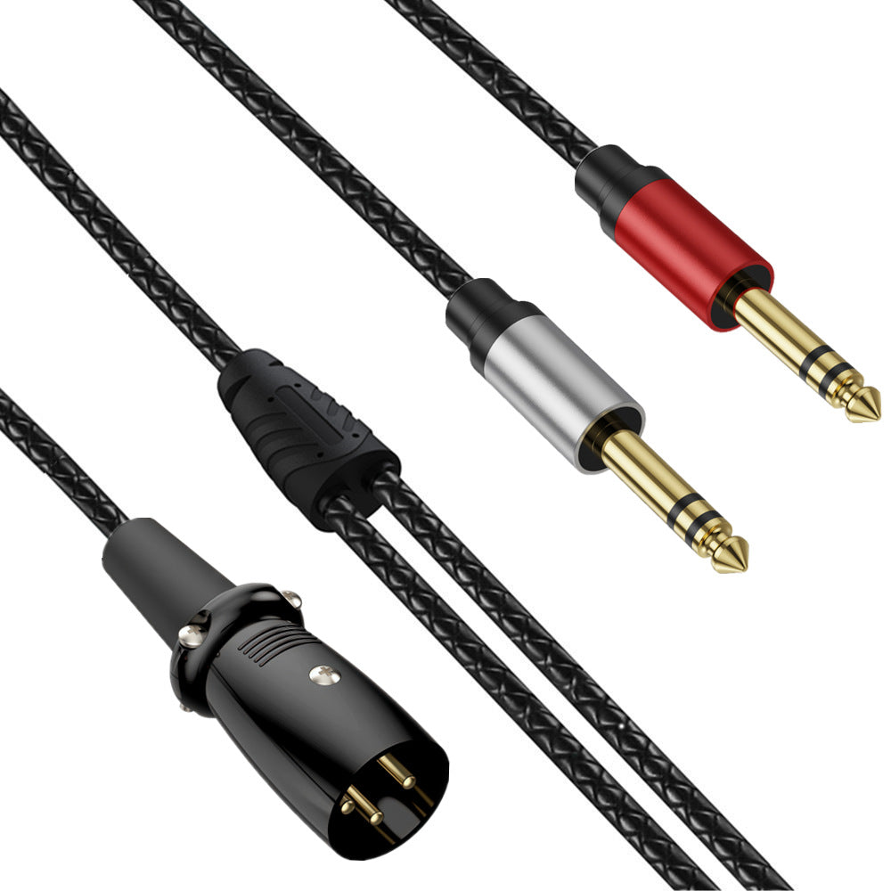XLR male to dual 6.35mm TRS cable available in 0.5m, 1.8m and 3m