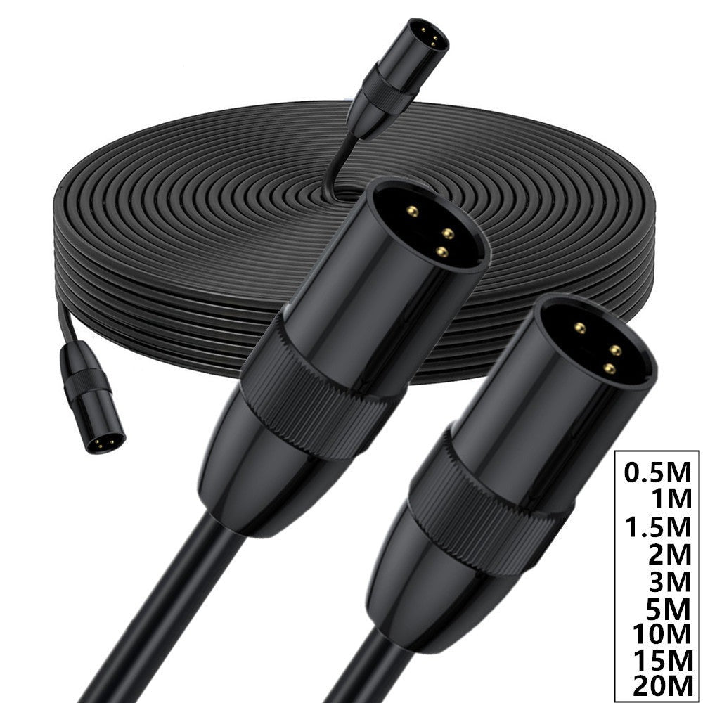 XLR 3Pin Male to Male Balanced Shielded Mic Cable for Mic Mixer, Recording Studio, Podcast, Speaker Systems