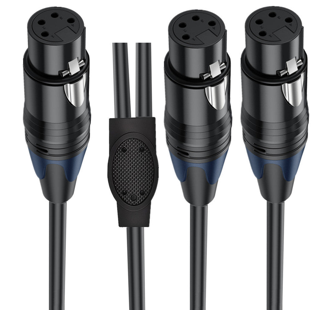 XLR Y splitter cable for microphone signal distribution