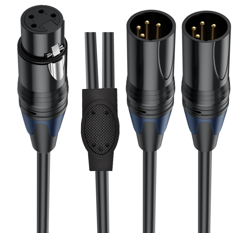 XLR Y splitter cable with dual male connectors