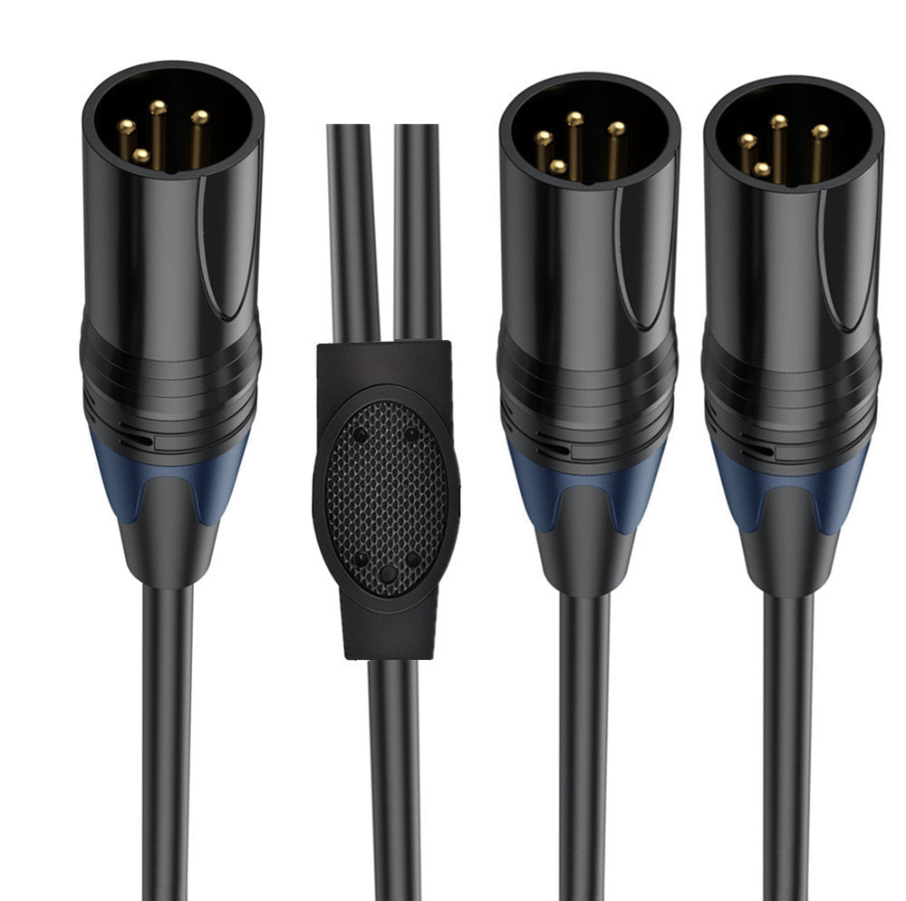 XLR Y splitter cable with dual male connectors
