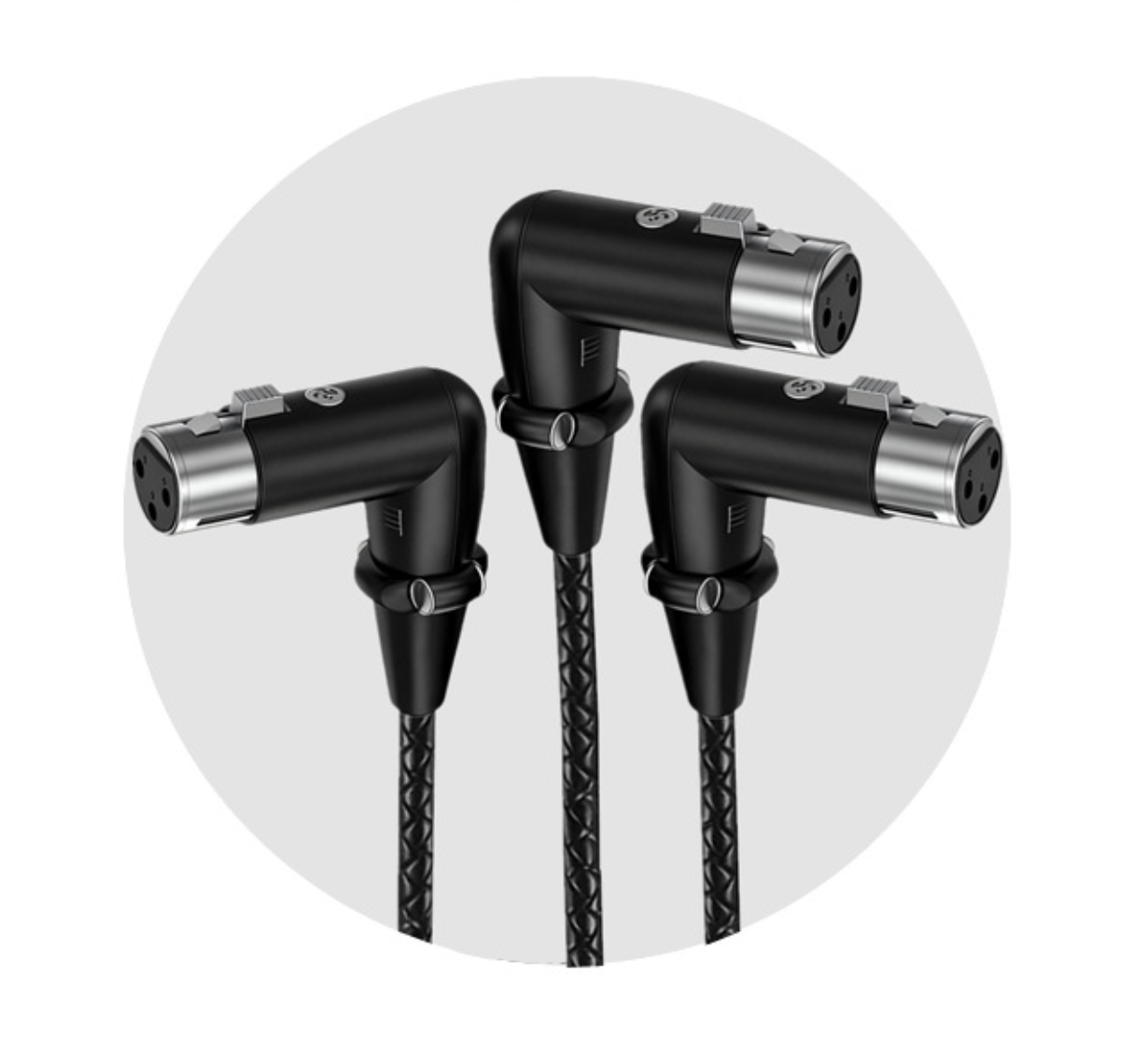 XLR Y Splitter Cable – 3-Pin 1 Female to 2 Female Balanced Mic Adapter 0.5m