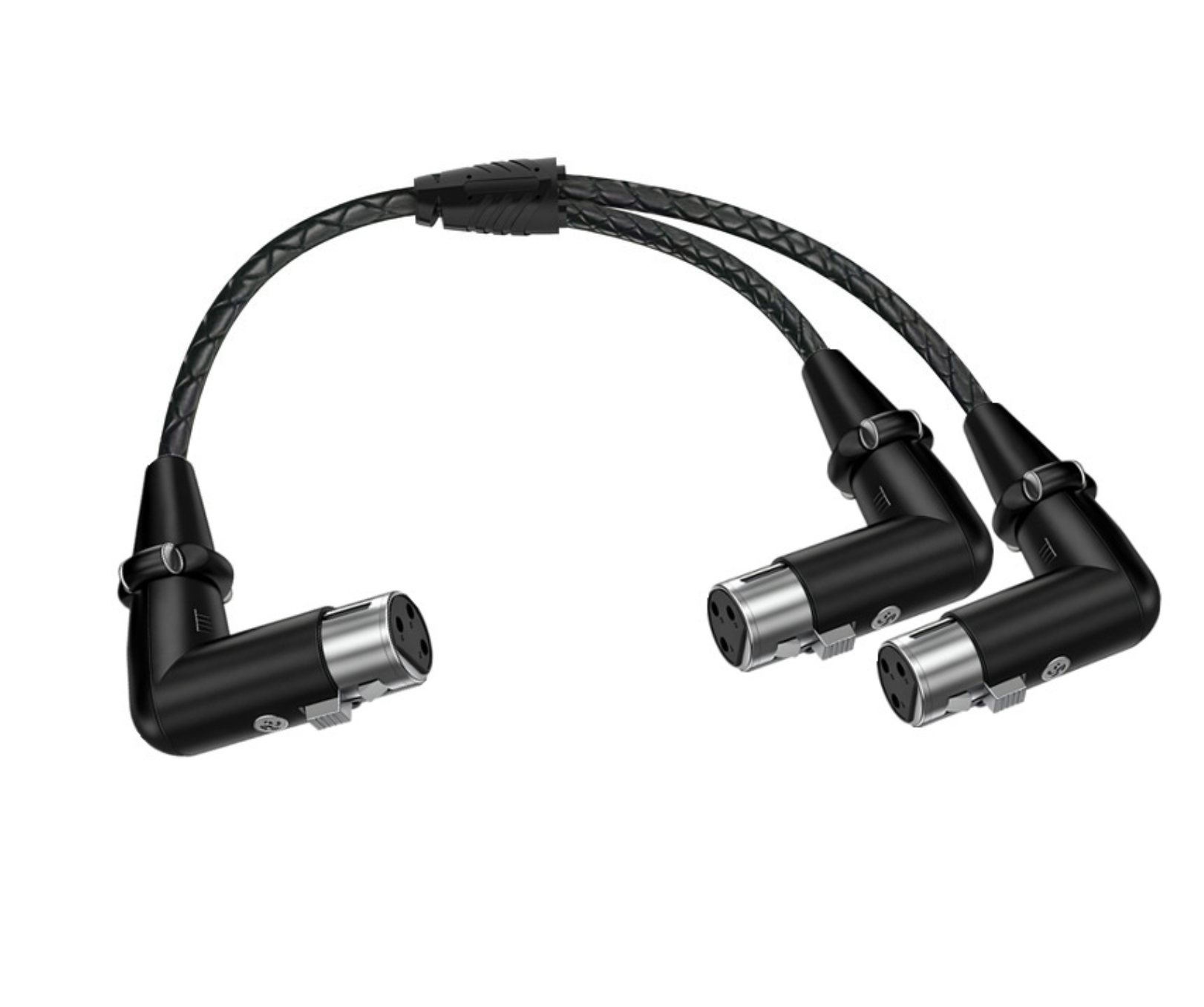 XLR Y Splitter Cable – 3-Pin 1 Female to 2 Female Balanced Mic Adapter 0.5m