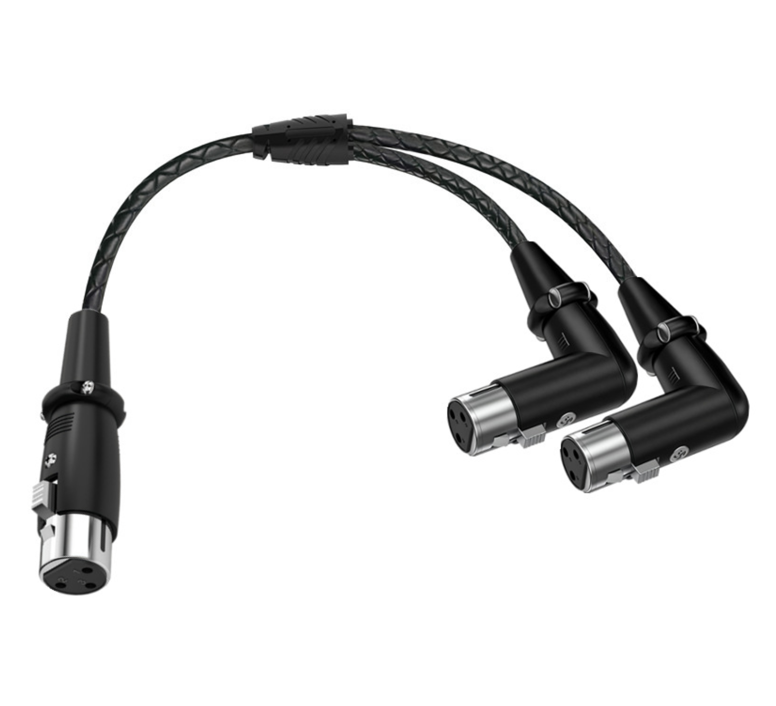 XLR 3 Pin Splitter Cable – 1 Female to 2 Female Y Adapter, Balanced Microphone Audio Cable 0.5m