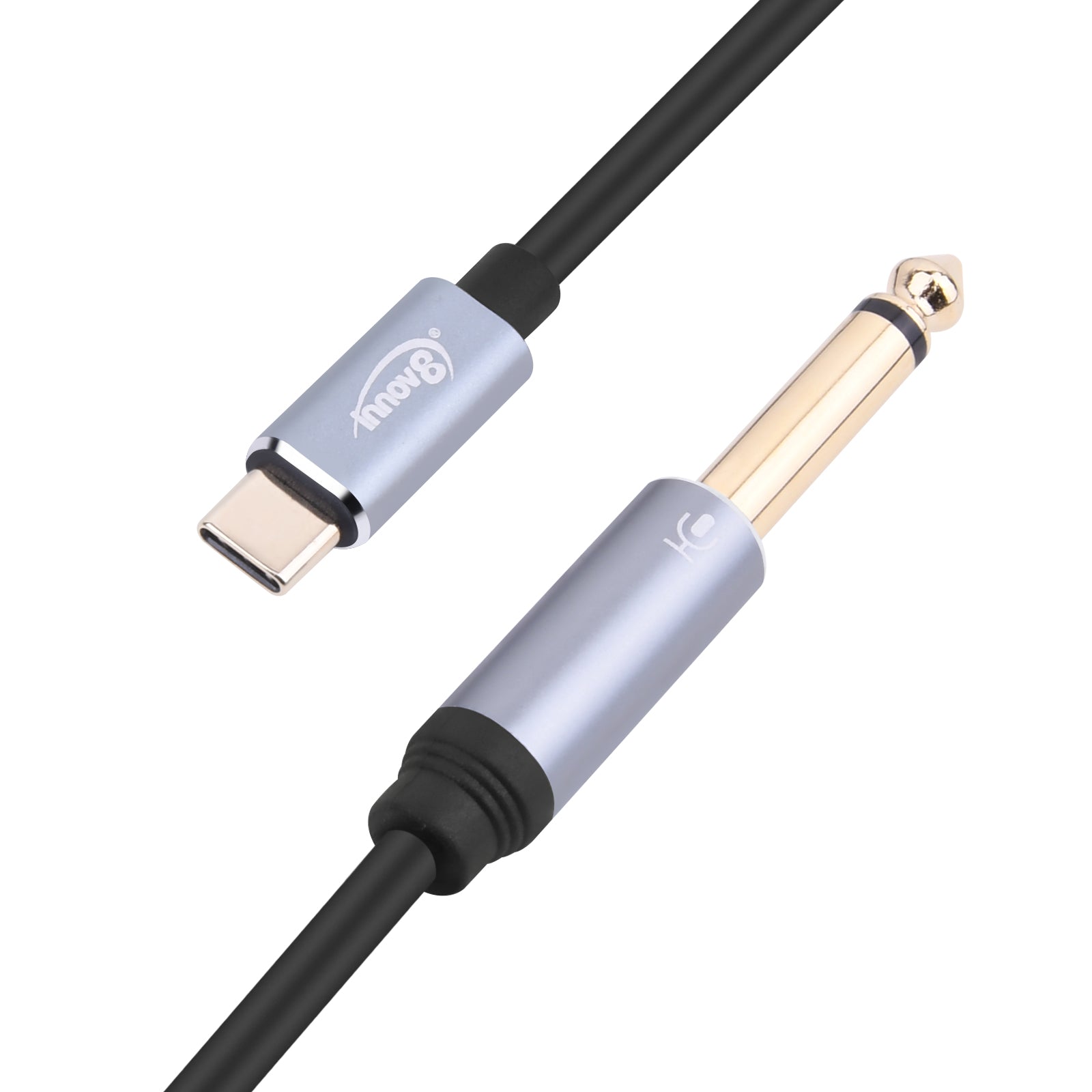 USB Type C to 6.35mm 1/4 inch Male TS Mono Aux Audio Cable 1.8m