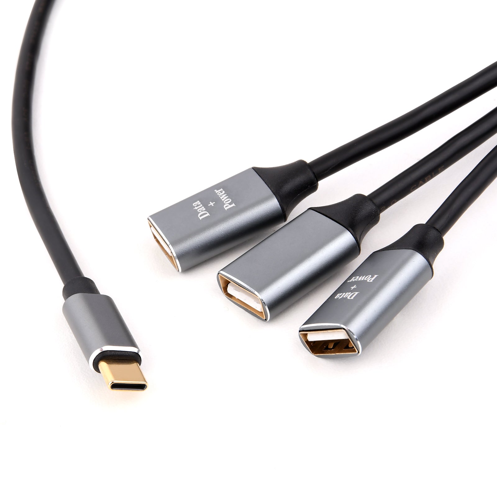 USB-C to 3 x USB 2.0 A Female Hub OTG Data & Charge Y Splitter Cable 2m