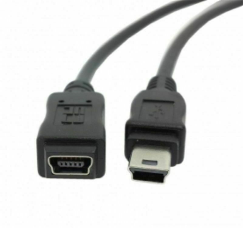 Mini USB Type B 5 Pin Male to Female Extension Cable 1.5m