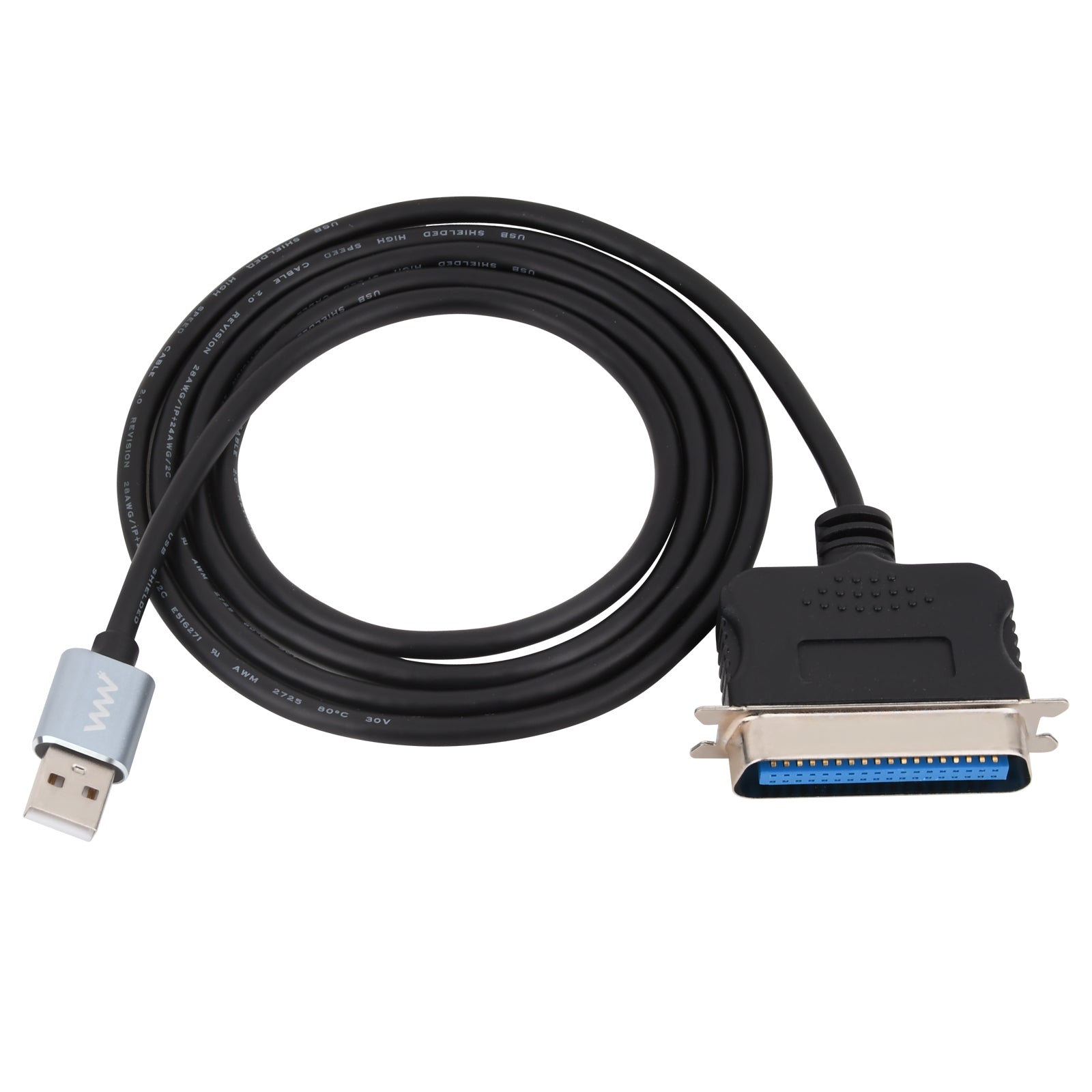 USB 2.0 A Male to Parallel IEEE 36 Pin DB36 Printer Adapter Cable 1.5m