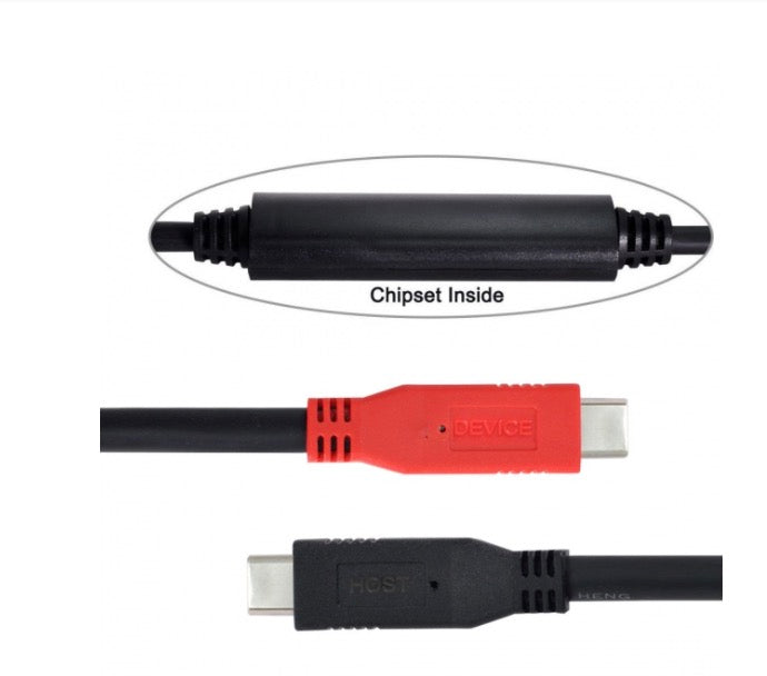 USB-C 5Gbps Gen1 Chipset Repeater Data Cable For Single-Way Transfer 8m