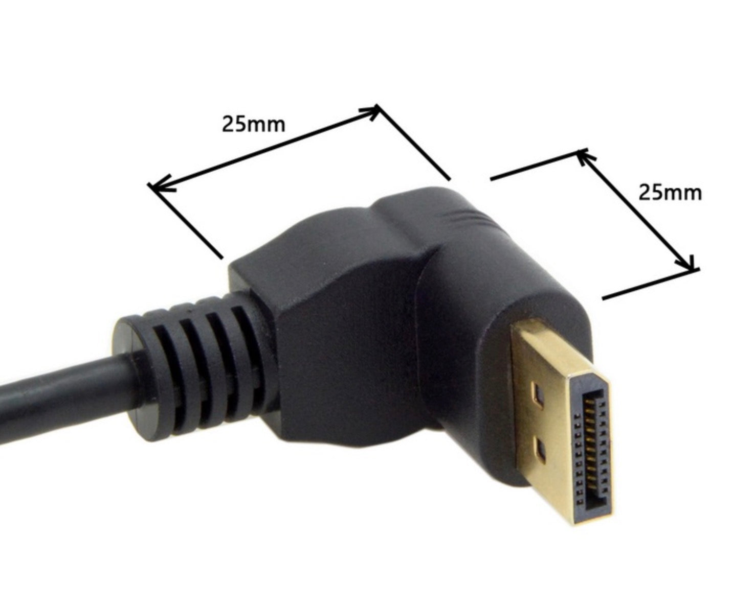 Displayport Male to Female Panel Mount 4K Extension Cable (0.3m)