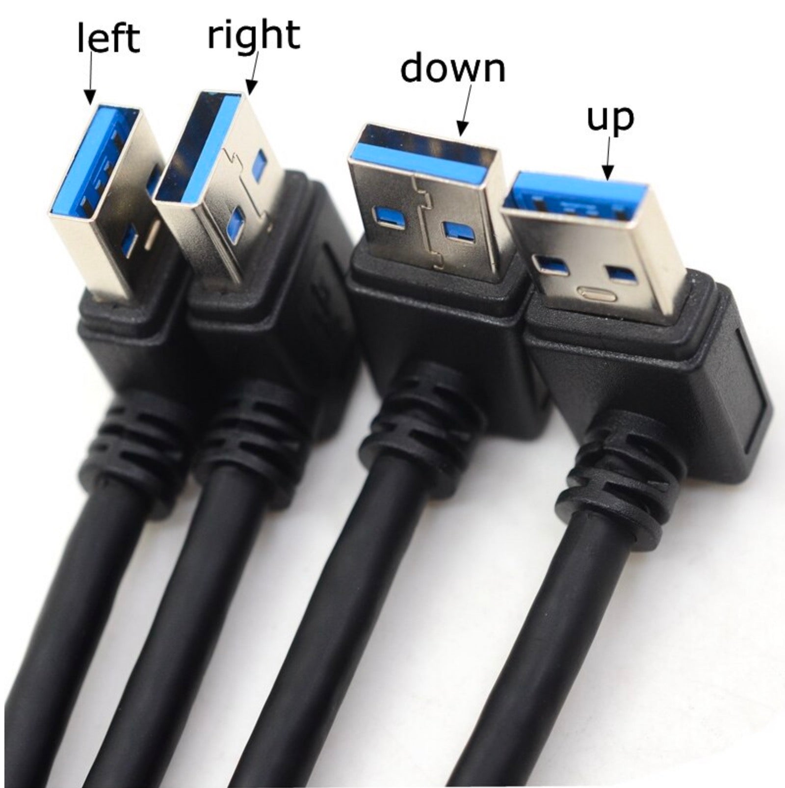 USB-A 3.0 Male to Female M3 Panel Mount Extension Cable 0.3m