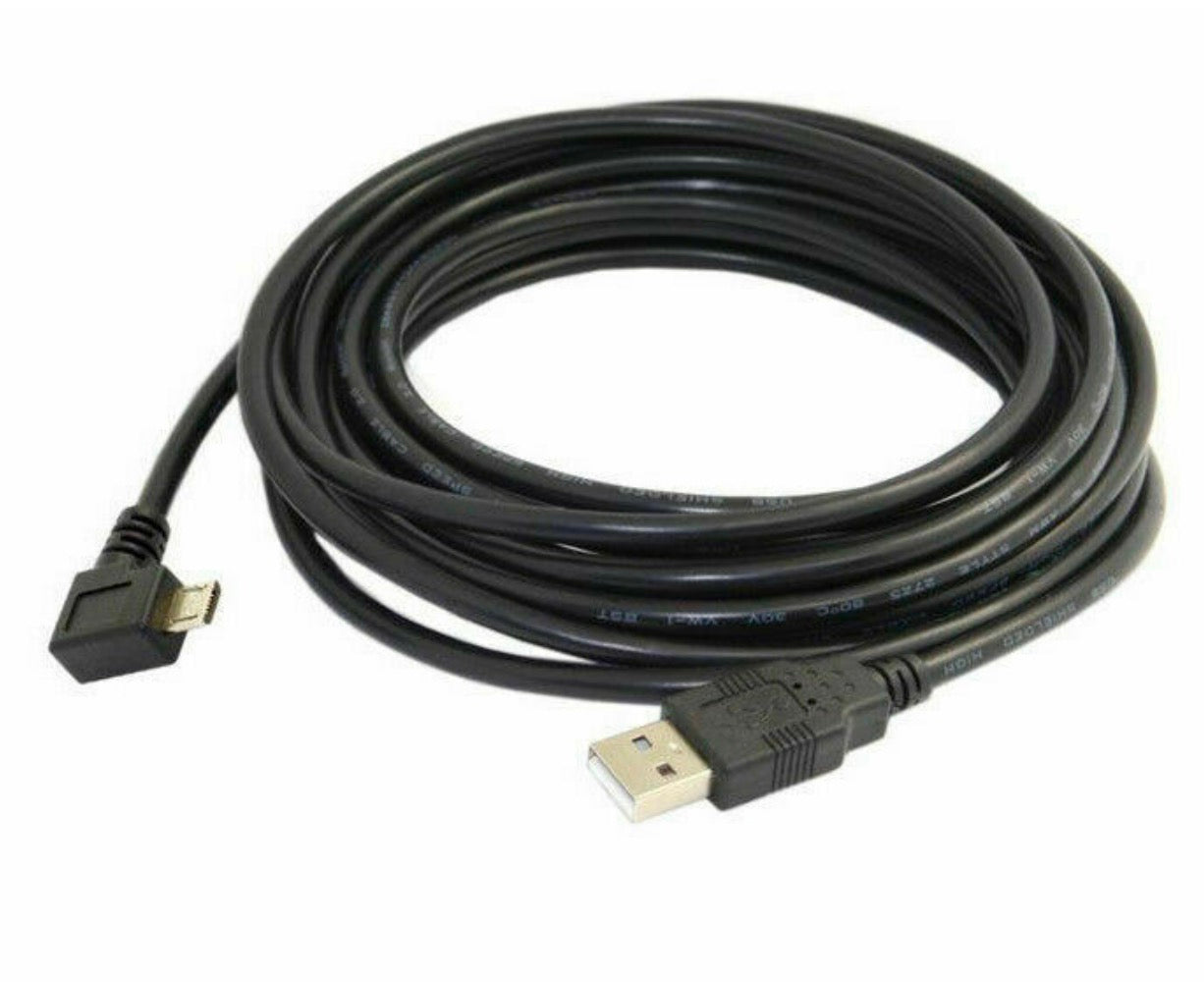 Micro 5 Pin USB Male to USB 2.0 Type A Data Charge Cable 5m