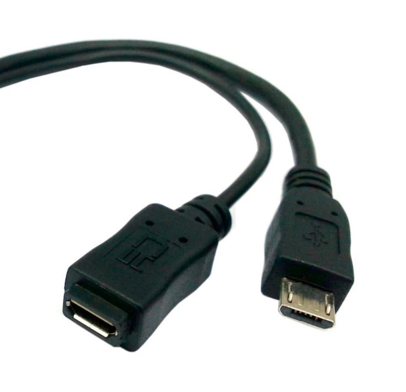 Micro USB Host OTG Cable with External Power Supply 0.2m