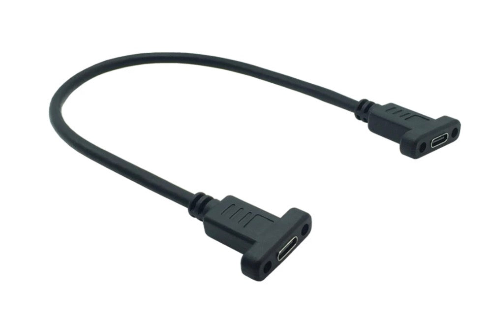 USB 3.1 Type C Female to Female Panel Mount Cable Gen2 3A