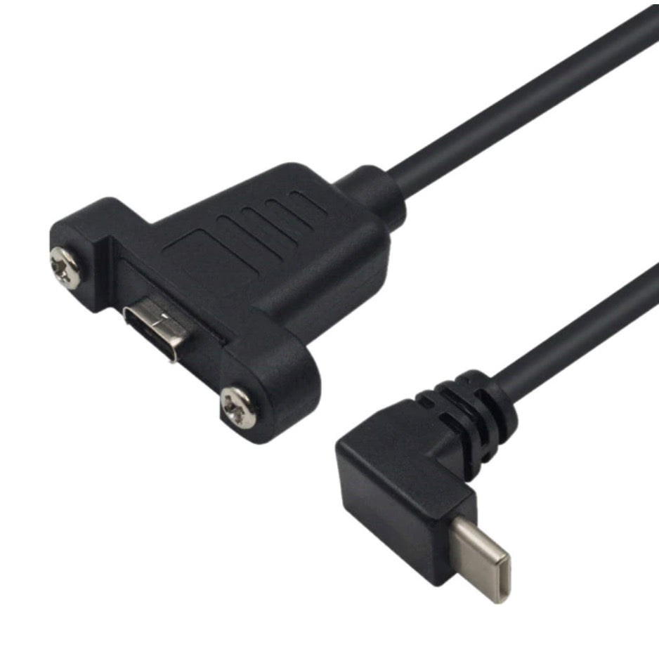 USB 2.0 Type-C Male to Female Panel Extension Cable 0.3m