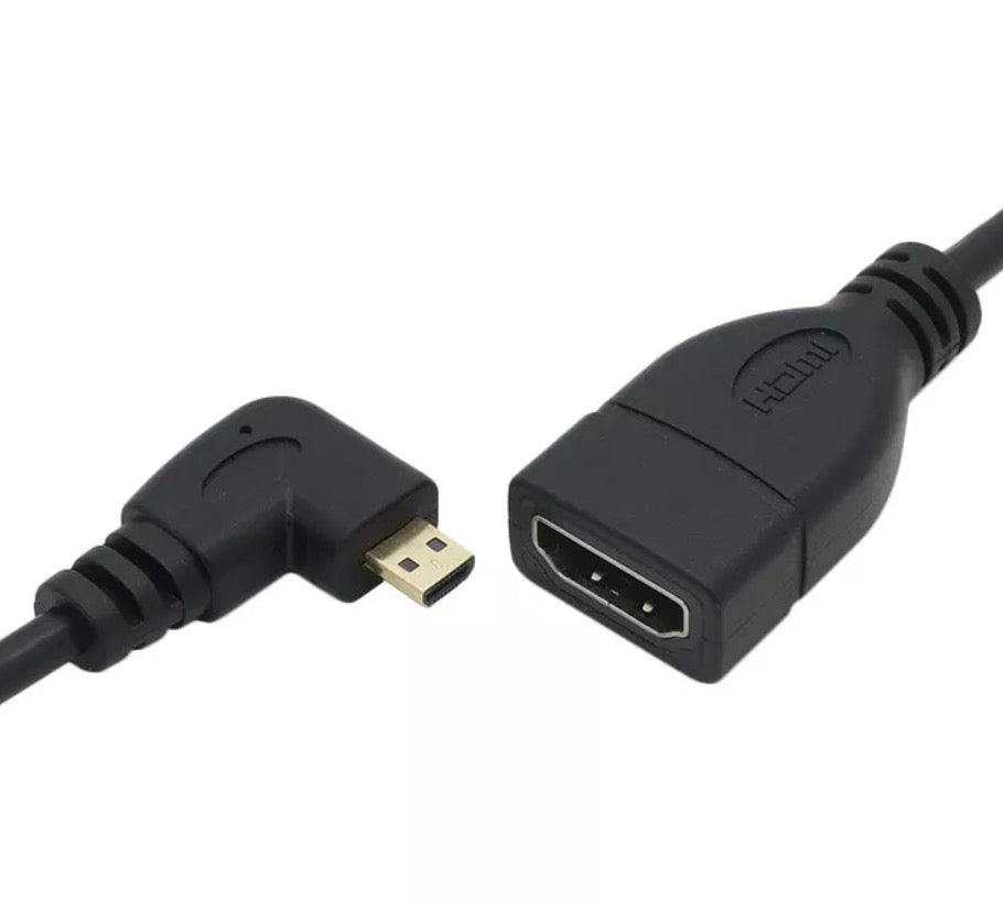 Micro HDMI Male to HDMI Female Adapter Cable for Camera Camcorder 0.15m