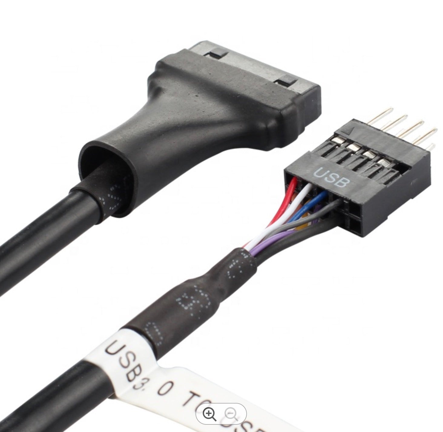 USB 3.0 20 Pin Motherboard Header Female to USB 2.0 8 Pin Male Adapter Cable 0.15m