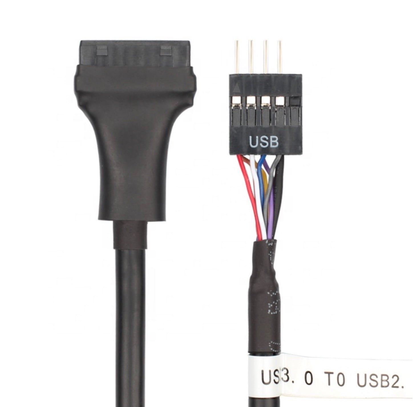 USB 3.0 20 Pin Motherboard Header Female to USB 2.0 8 Pin Male Adapter Cable 0.15m