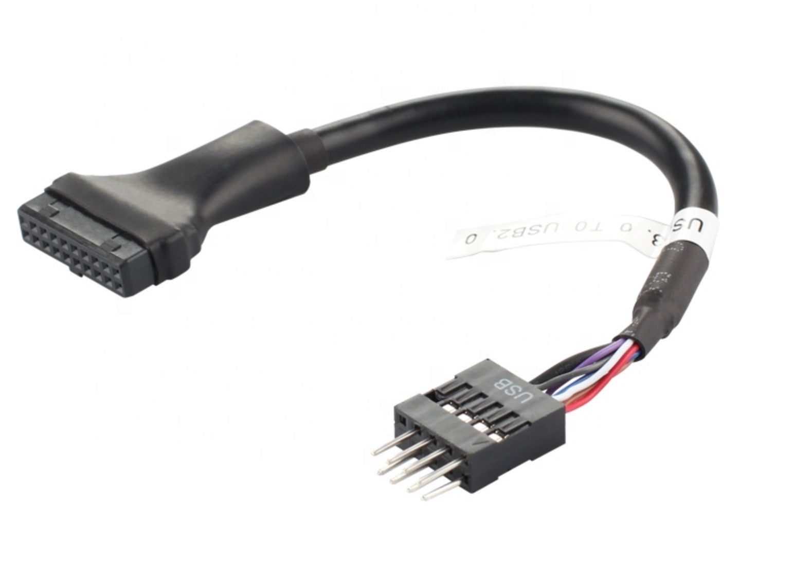 USB 3.0 20 Pin Motherboard Header Female to USB 2.0 8 Pin Male Adapter Cable 0.15m