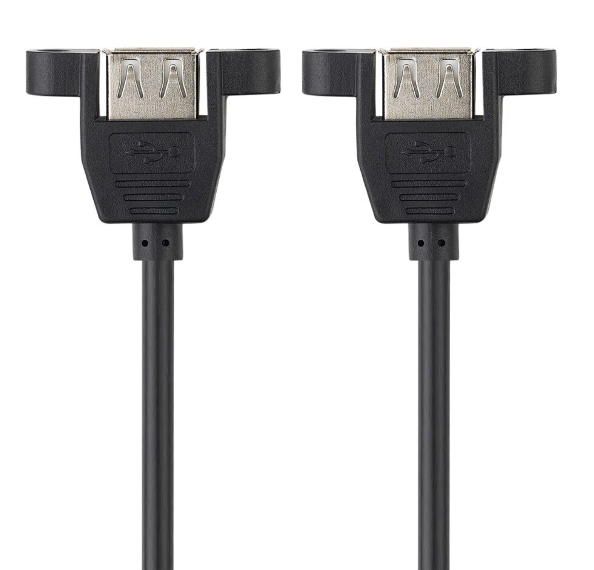USB 2.0 Type A Female to Female Panel Mount Cable
