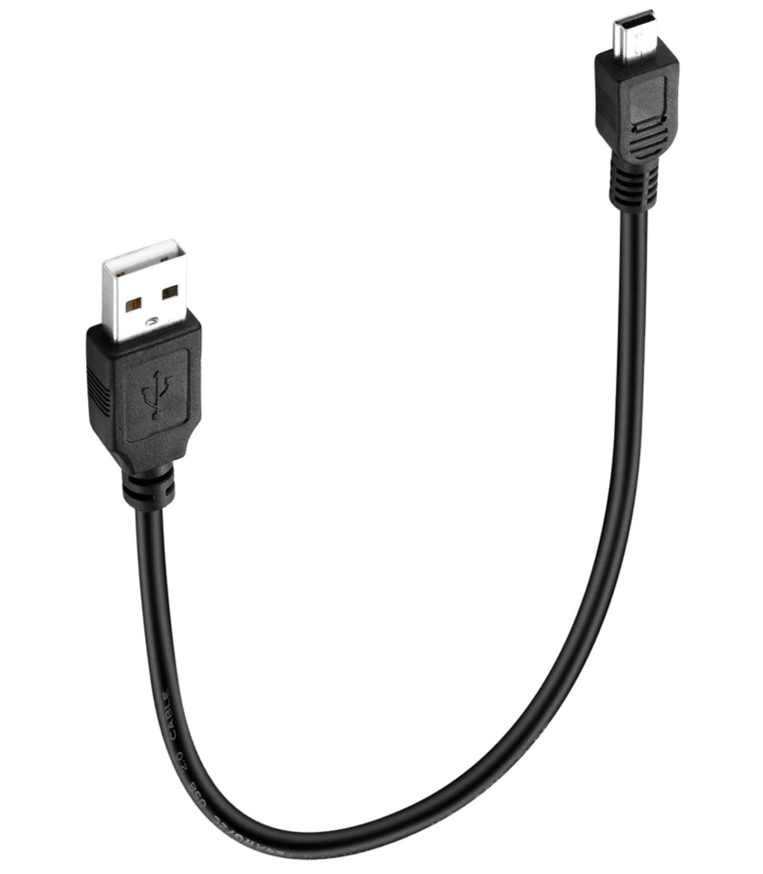 USB 2.0 A Male to USB Mini B Charge & Sync Cable