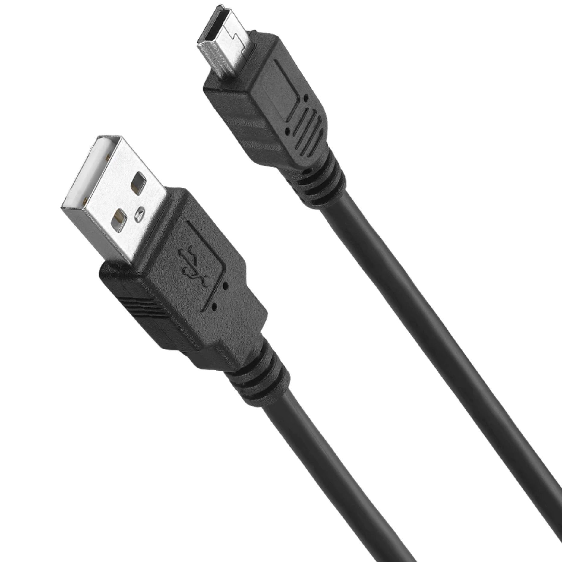 USB 2.0 A Male to USB Mini B Charge & Sync Cable