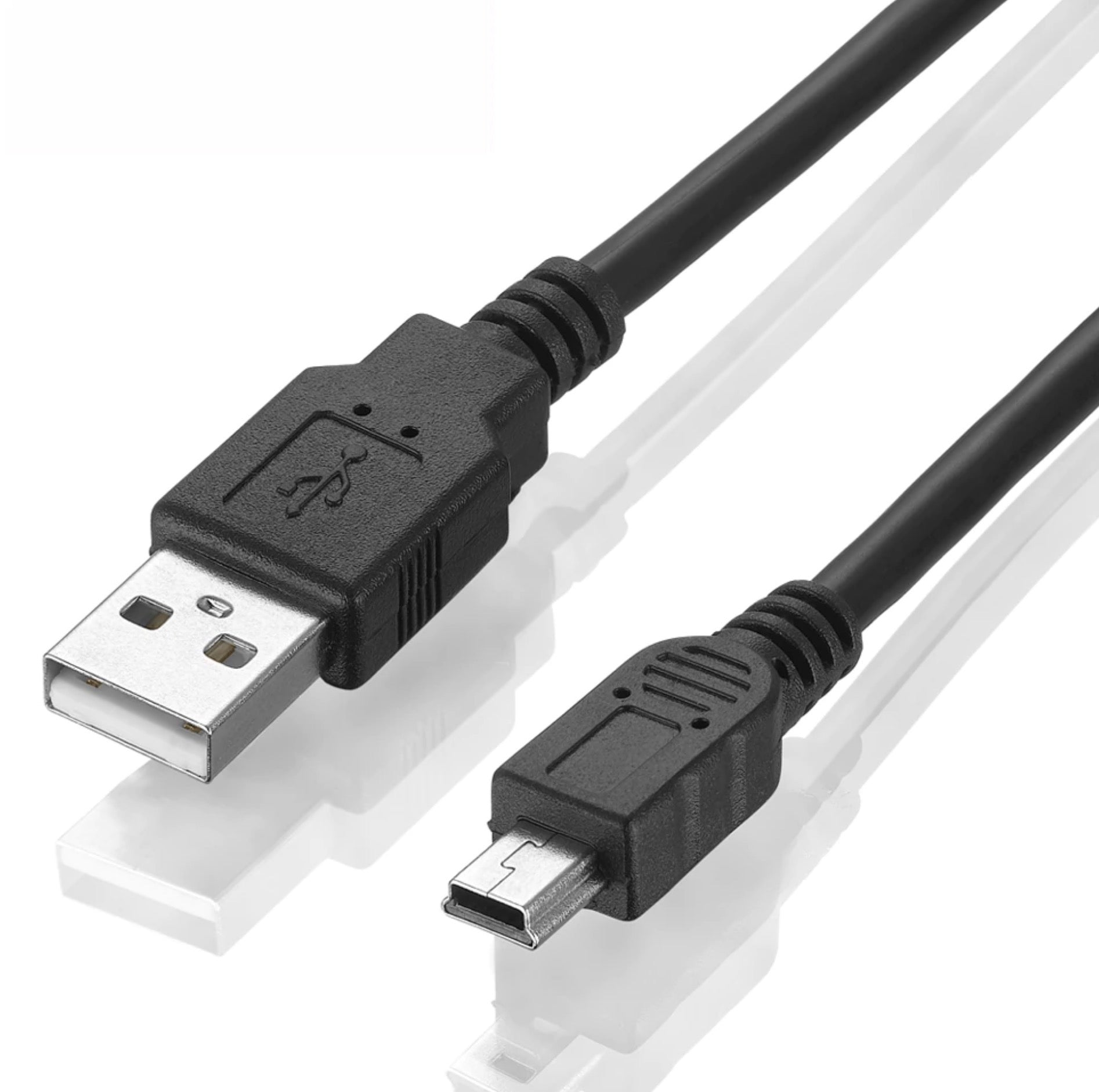 USB 2.0 A Male to USB Mini B Charge & Sync Cable