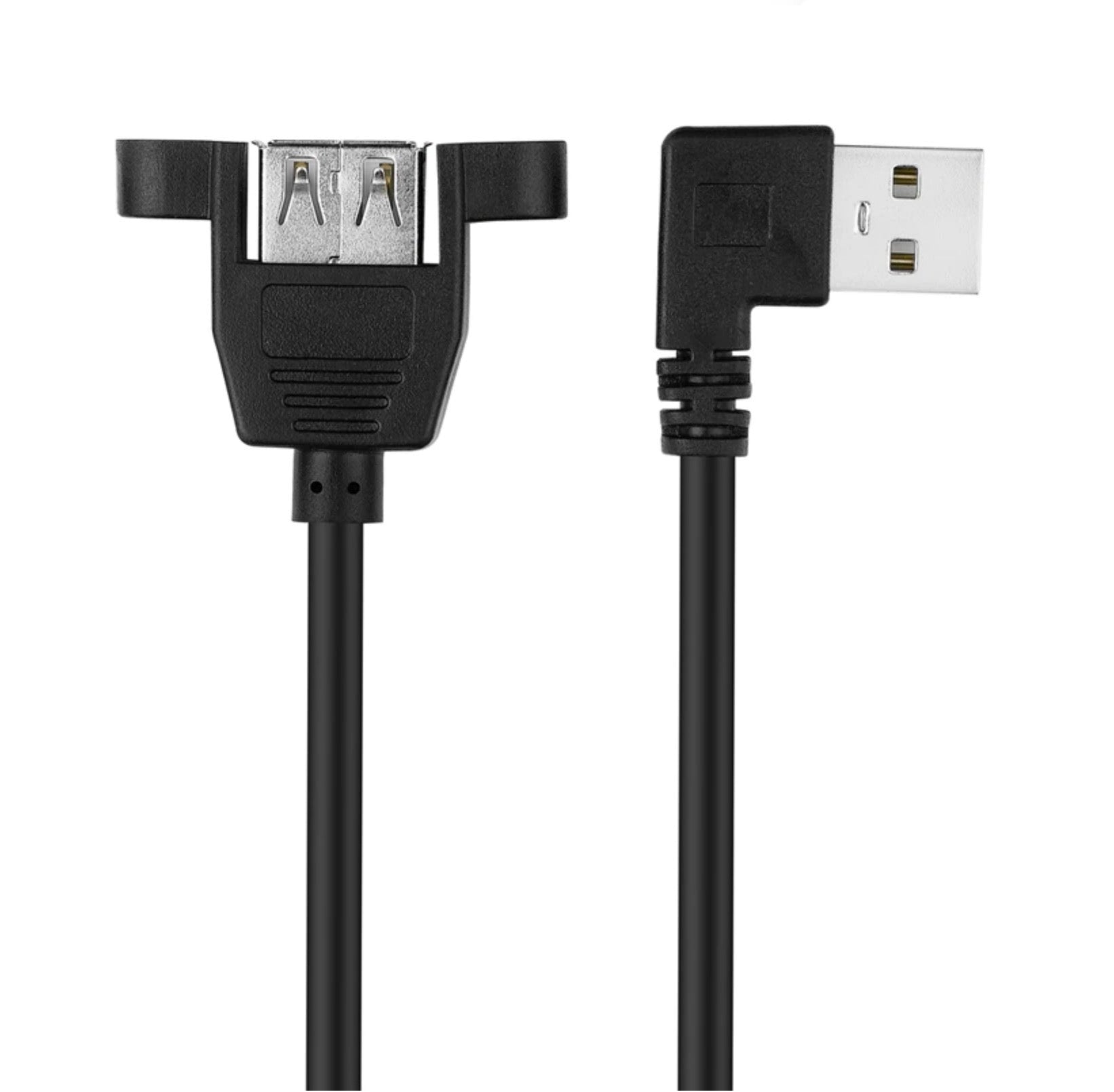 USB 2.0 Type A Male to Female Panel Mount Extension Cable 1m