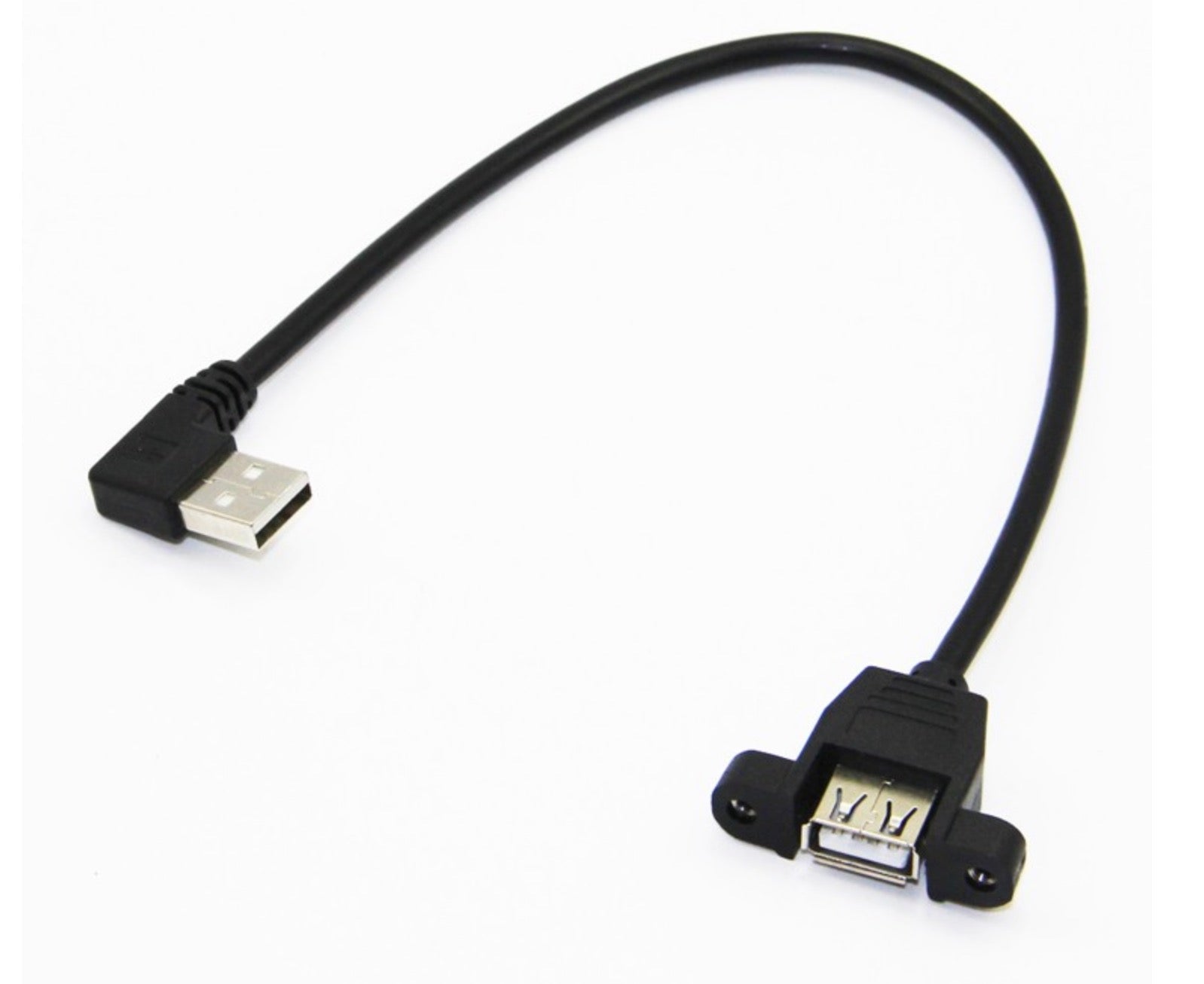 USB 2.0 Type A Male to Female Panel Mount Extension Cable 0.25m